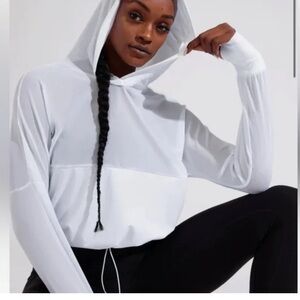 Buffbunny Escandala White Mesh Adjustable Pullover Hoodie XXXL EUC